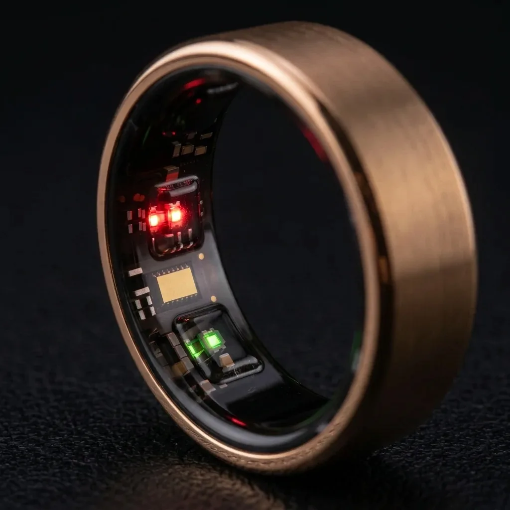 ChiroRing rose gold interior sensor array
